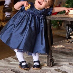 Bella Bliss Navy Party Dress 18M NWT